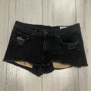 Rag & Bone Black Jean Shorts